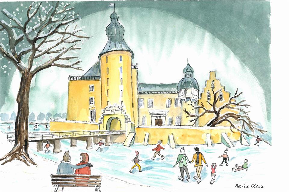 Diese Zeichnung von Maria Glenz schmückt den Adventskalender des Lions-Clubs Borken.