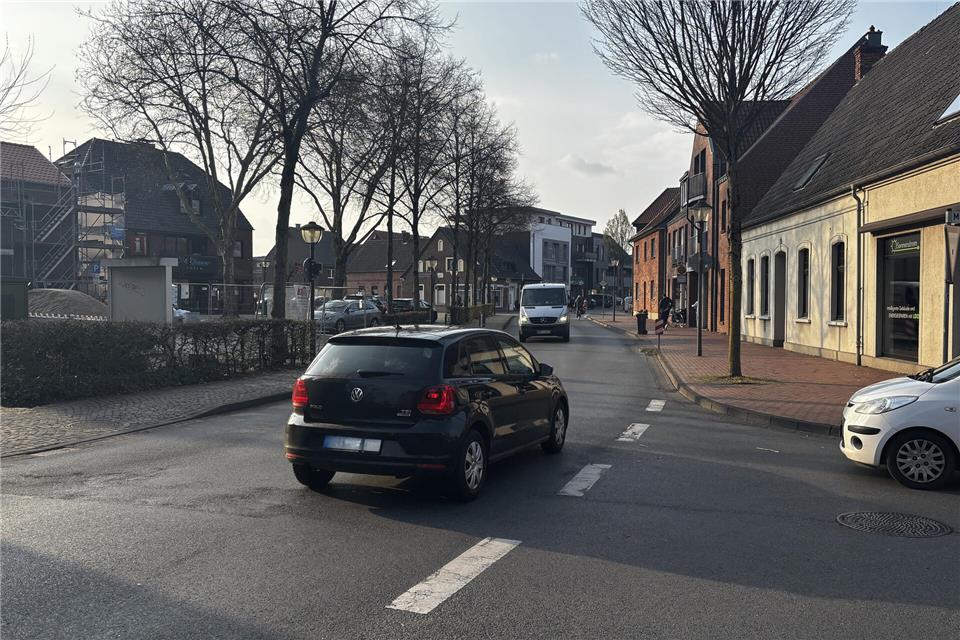 Dieser Bereich der Borkener Straße soll sich durch die Umgestaltung des Ortskerns deutlich verändern.