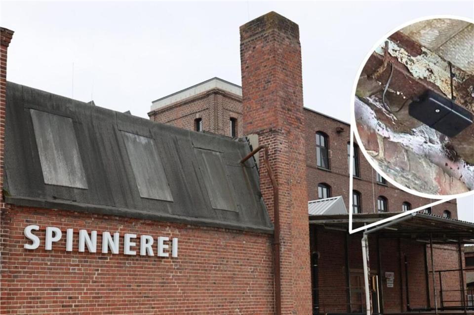 Dieses Gerät an der ehemaligen Spinnerei am TextilWerk Bocholt sorgte für einen hochfrequenten Ton, den vor allem jüngere Menschen wahrnahmen.