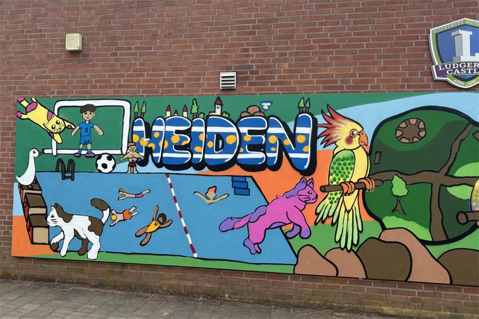 Dieses Graffiti ist im Rahmen von „Sprayground“ in Heiden entstanden.