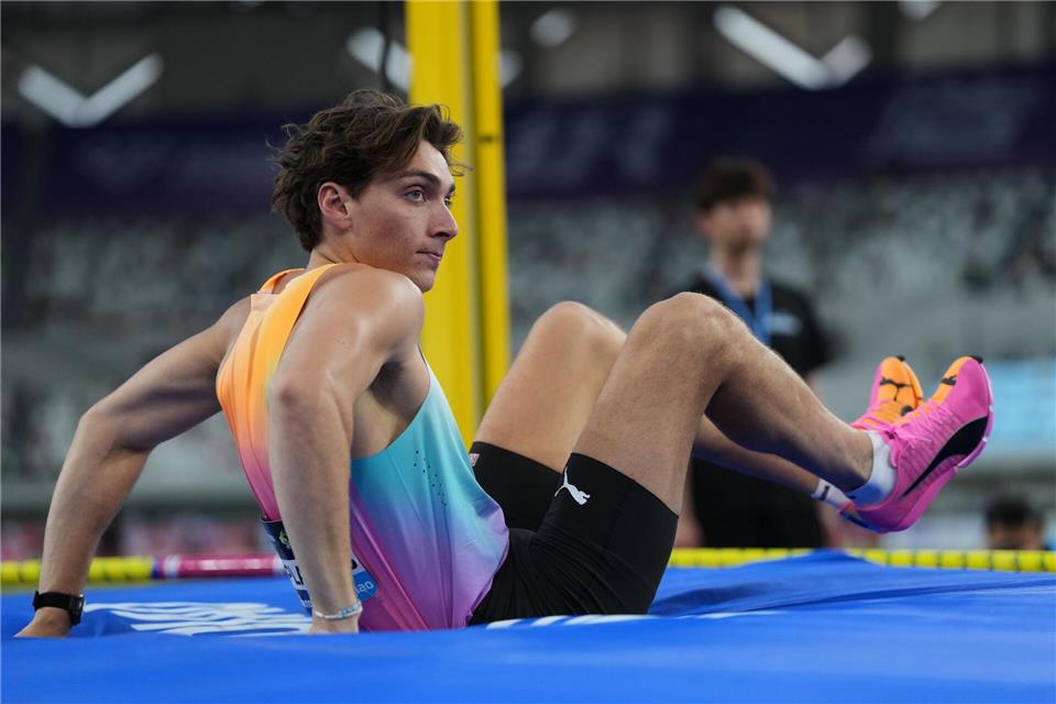Diesmal kein Weltrekord: Stabhochspringer Armand Duplantis.Ng Han Guan/AP/dpa