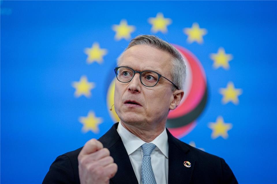 Digitalminister Karsten Wildberger (CDU) glaubt an europäische Innovationskraft im Tech-Sektor.Kay Nietfeld/dpa