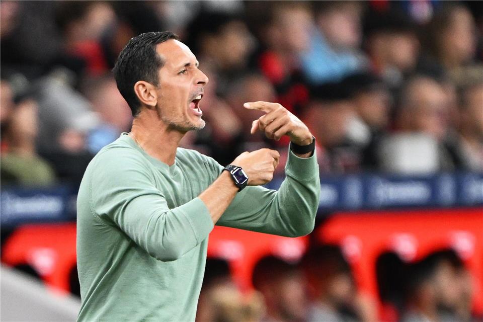 Dino Toppmöller sieht seine Mannschaft nicht als Bayern-Jäger.Federico Gambarini/dpa