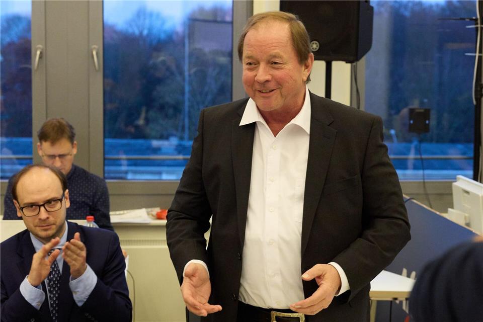 Dirk Nockemann erhielt bei seiner Wiederwahl als Hamburger AfD-Chef nach Parteiangaben knapp 90 Prozent der Stimmen.Georg Wendt/dpa