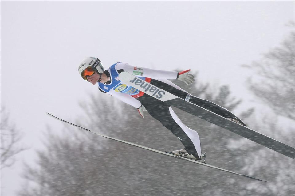 Domen Prevc sorgte mit einem kuriosen Skiverlust für Aufsehen.Karl-Josef Hildenbrand/dpa
