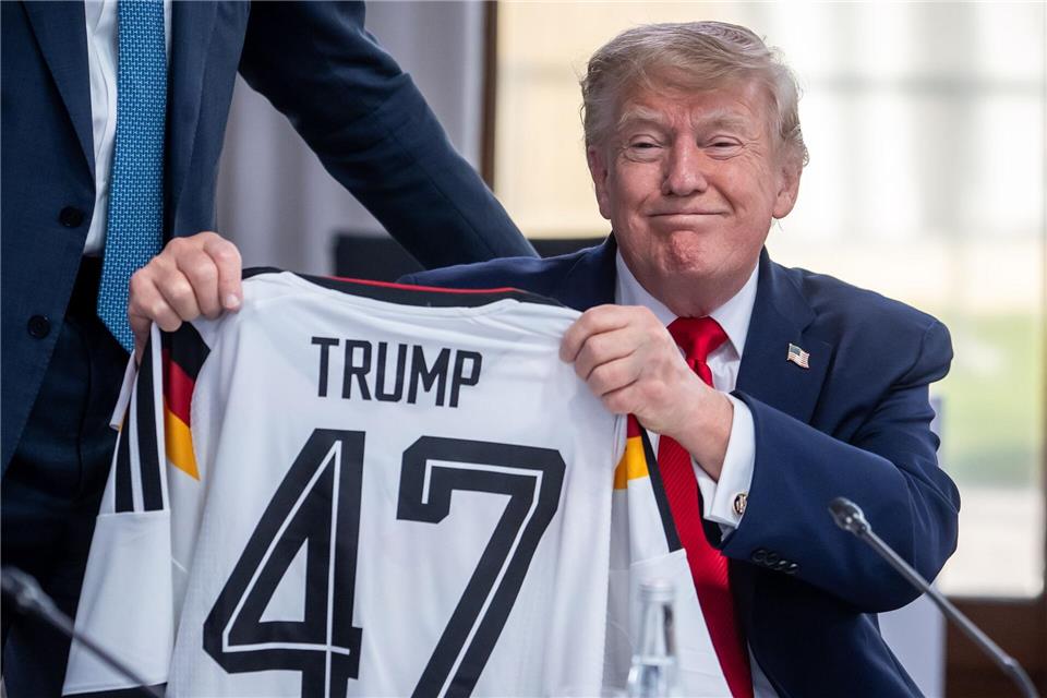Donald Trump hat bei der WM bislang kein Spiel besucht. Michael Kappeler/dpa-Pool/dpa
