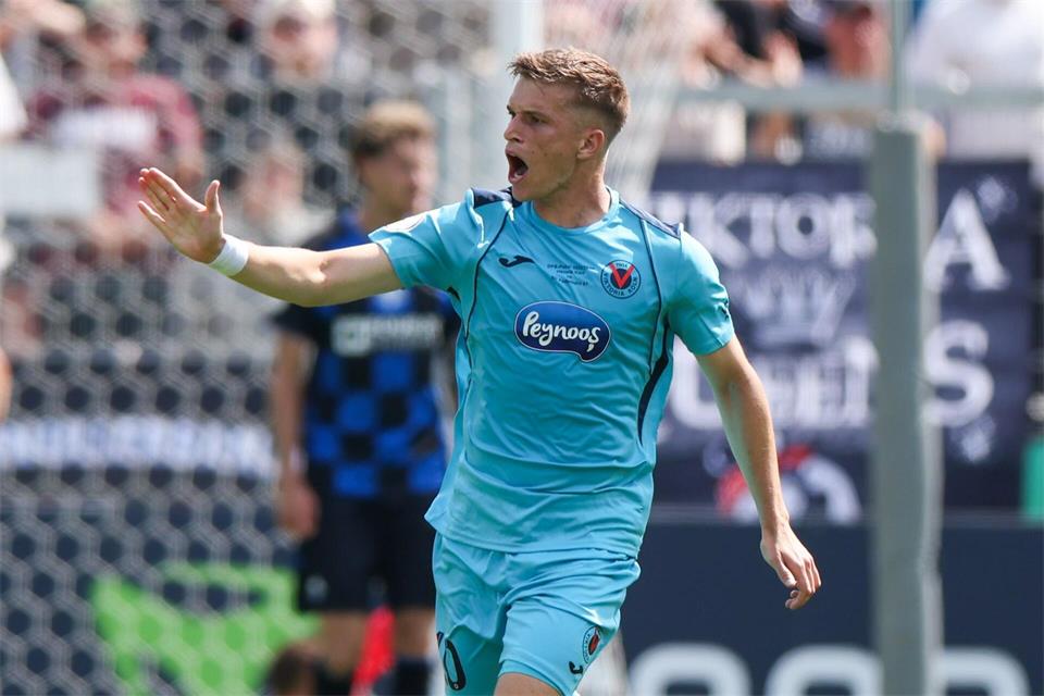 Doppel-Torschütze gegen Hansa Rostock: David Otto von Viktoria Köln.Christoph Reichwein/dpa
