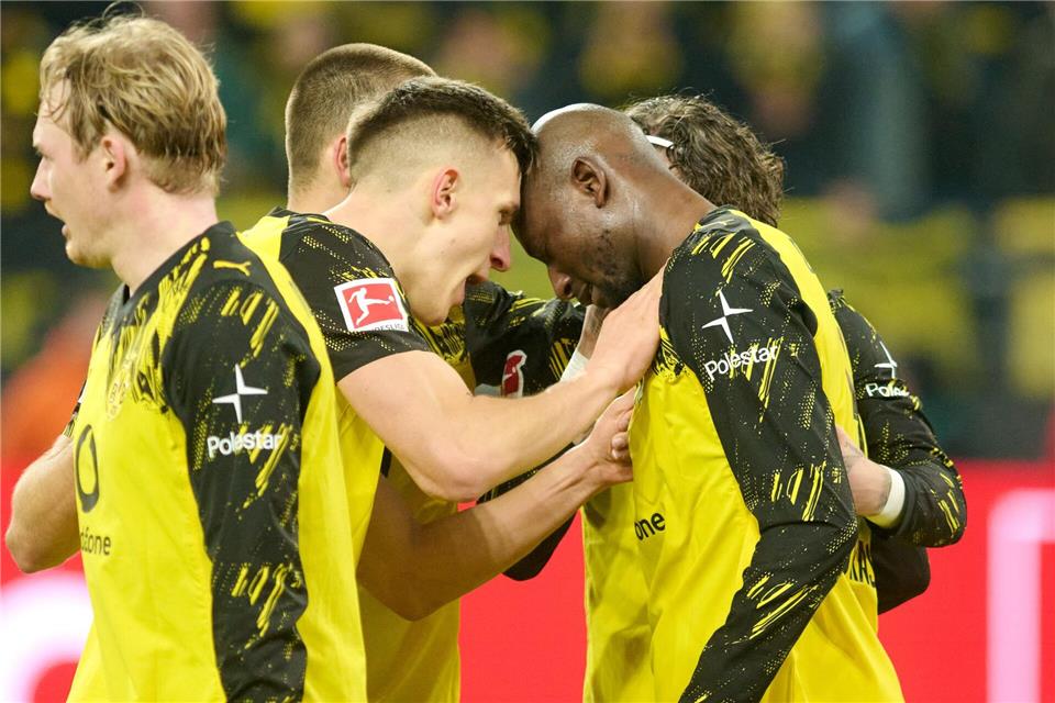 Doppelpack für BVB-Stürmer Serhou GuirassyBernd Thissen/dpa