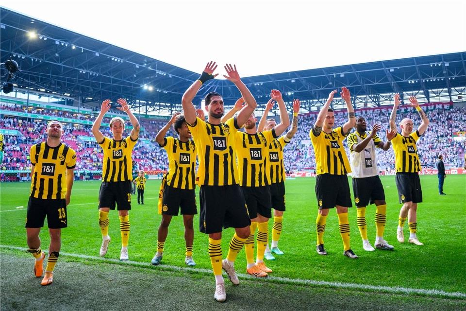 Dortmunds Spieler nach dem Spiel.