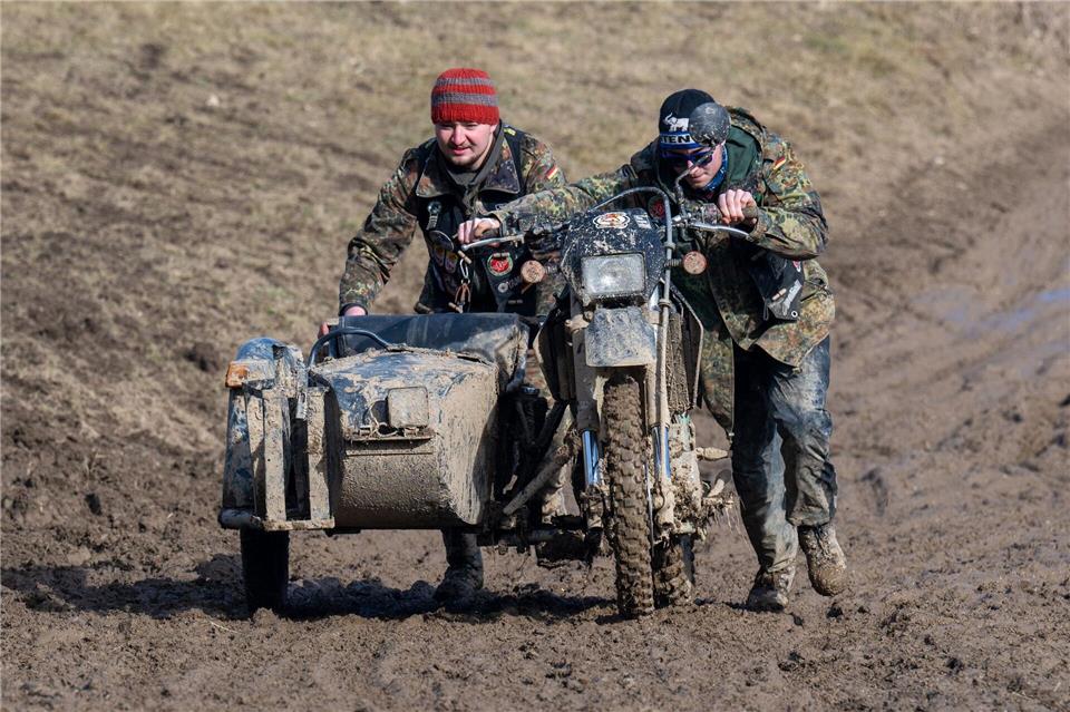 Dreck schreckt die Biker beim Elefantentreffen üblicherweise nicht ab.Armin Weigel/dpa