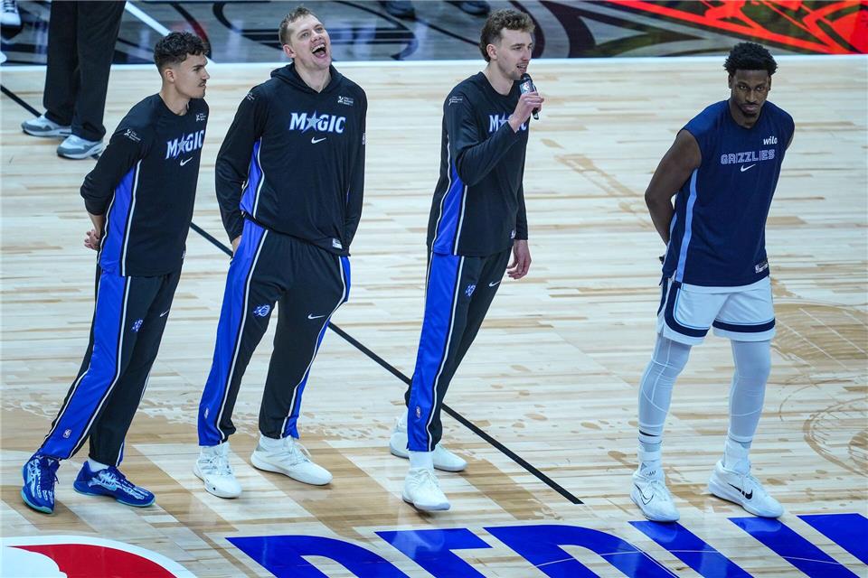 Drei Deutsche dabei: Da Silva (l) neben Moritz (M) und Franz Wagner.Soeren Stache/dpa