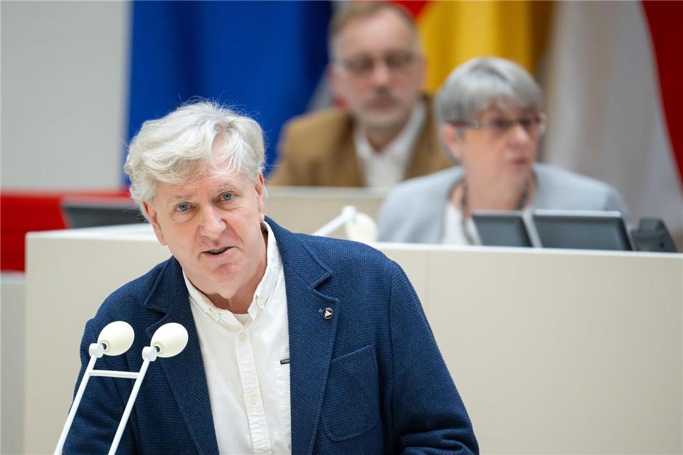 Drei frühere Brandenburger BSW-Landtagsabgeordnete - darunter André von Ossowski - wollen eine eigene Gruppe bilden (Archivbild).Soeren Stache/dpa