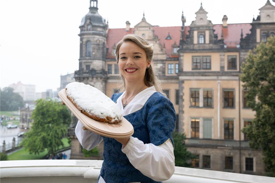 Dresden hat ein neues Stollenmädchen.Sebastian Kahnert/dpa
