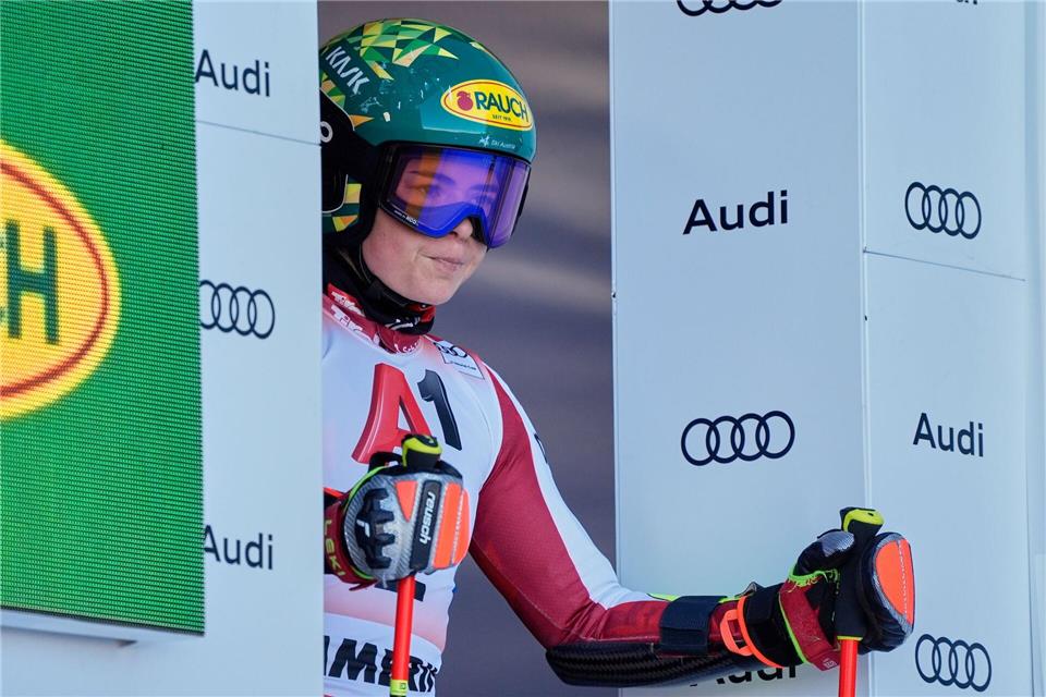 Dritter Saisonsieg: Lokalmatadorin Julia Scheib jubelte auch in Semmering.Giovanni Auletta/AP/dpa