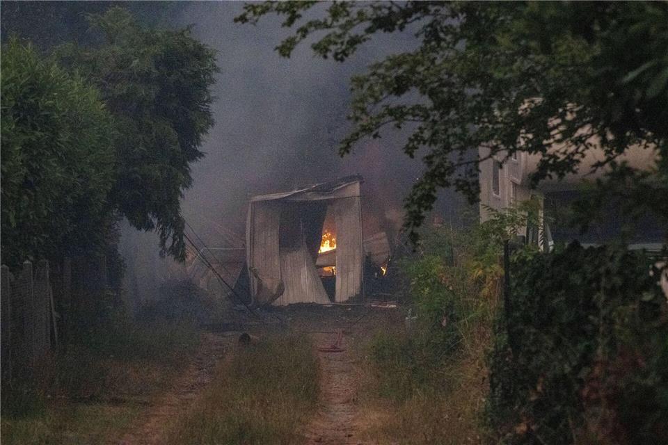 Dutzende Gebäude wurden ein Raub der Flammen.Caroline Blumberg/AP/dpa