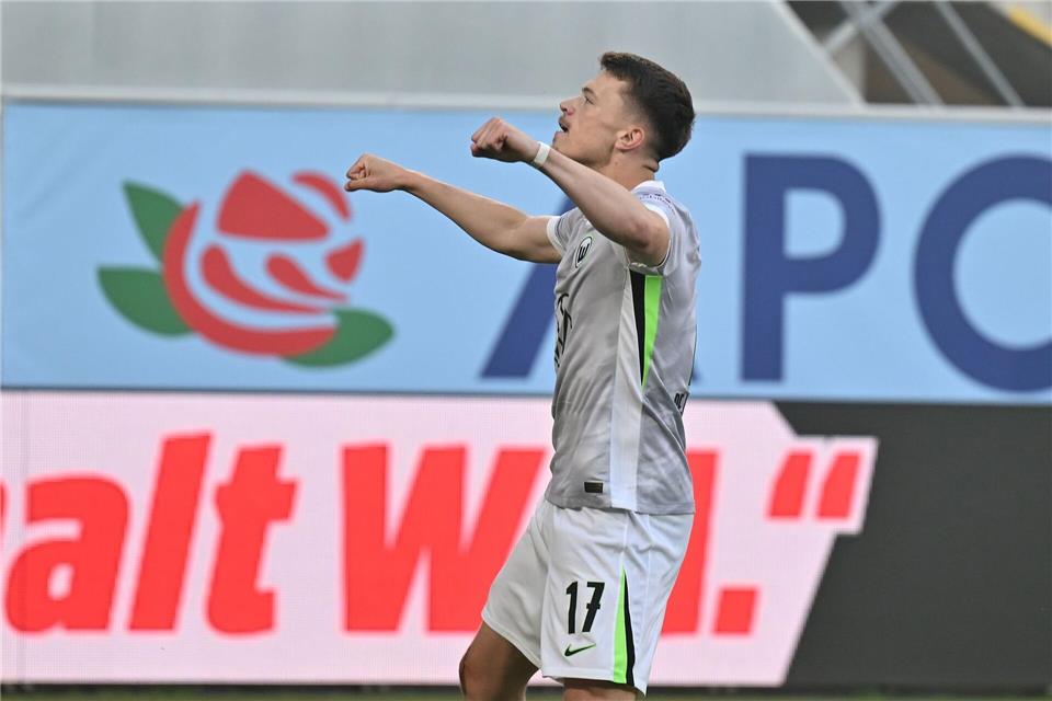 Dzenan Pejcinovic brachte Wolfsburg früh in Führung.Swen Pförtner/dpa