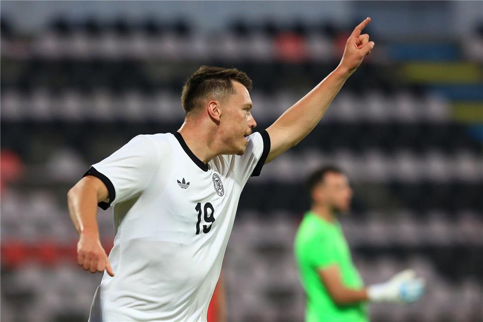 Dzenan Pejcinovic trifft beim U21-Debüt.Nderim Kaceli/dpa