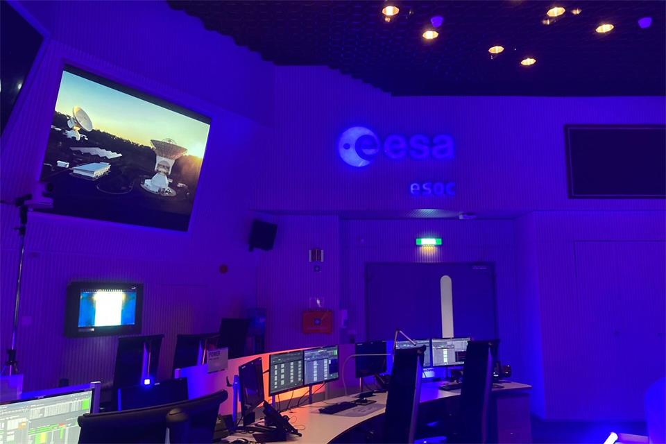 ESA-Kontrollzentrum in Darmstadt. (Archivbild)Oliver Pietschmann/dpa