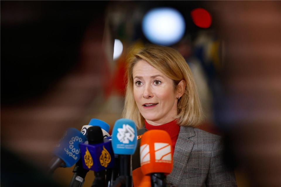 EU-Chefdiplomatin Kaja Kallas erwartet eine Einigung zur Ergänzung der EU-Terrorliste.Geert Vanden Wijngaert/AP/dpa