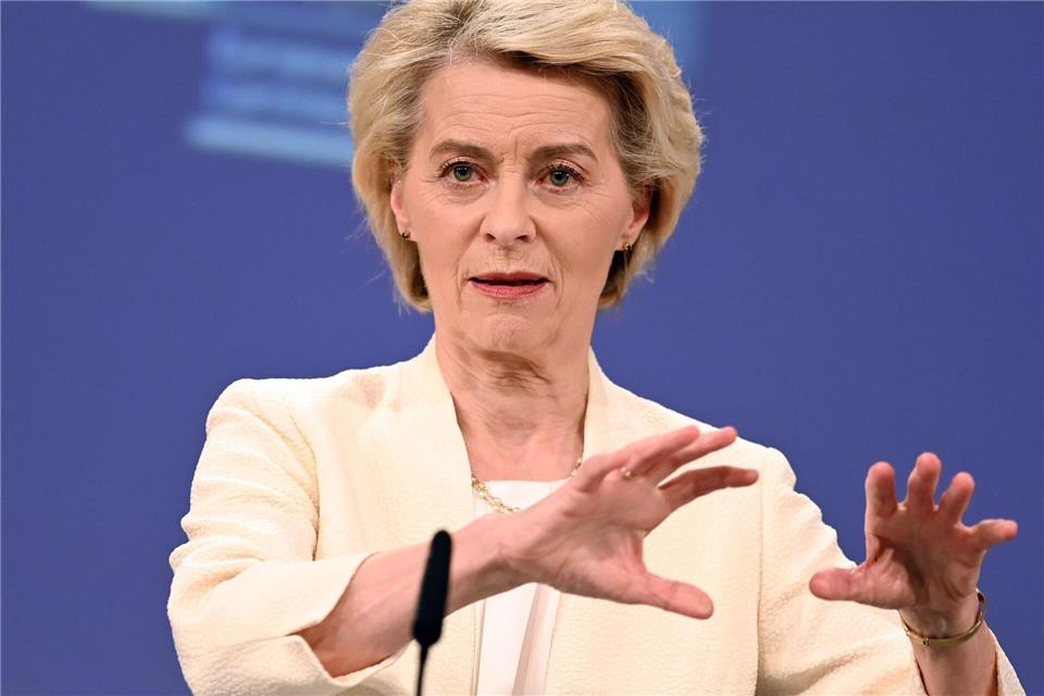 EU-Kommissionspräsidentin von der Leyen reagiert auf Kritik am Budgetvorschlag. (Archivbild)Ansgar Haase/dpa