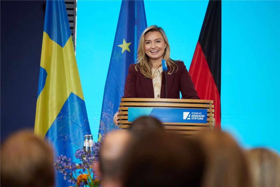 Ebba Busch, stellvertretende Ministerpräsidentin von Schweden, findet für manche X-Nutzer deutliche Worte. (Archivbild) Jörg Carstensen/dpa