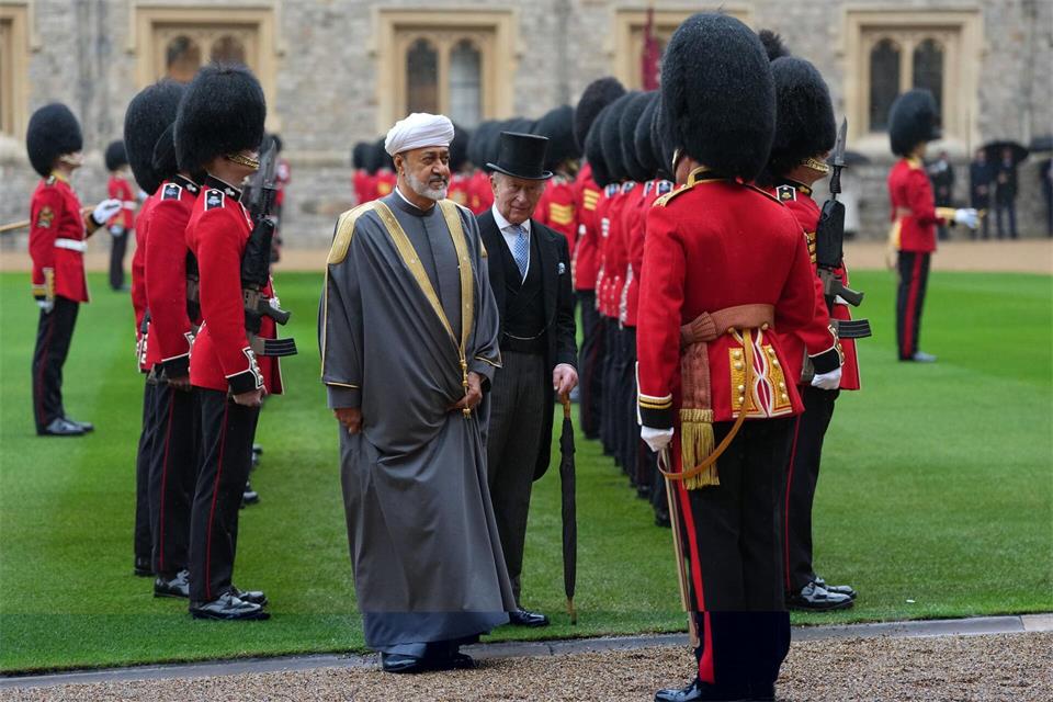 Ehrenwache für den Sultan in GroßbritannienKirsty Wigglesworth/Pool AP/AP/dpa