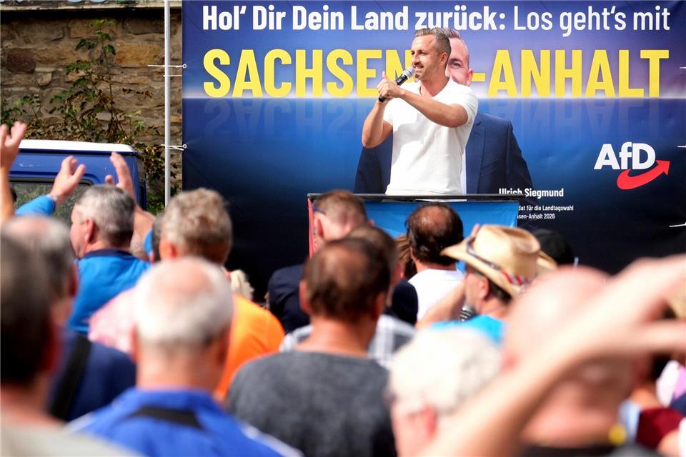 Ein AfD-Triumph in Sachsen-Anhalt würde Schockwellen auch nach Berlin senden. (Archivbild)Sebastian Willnow/dpa