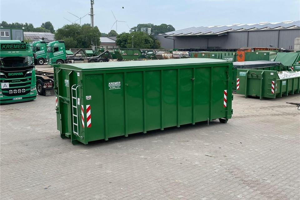 Ein Container wie dieser mit hydraulischem Deckel ist der Firma Kremer von einem Gelände in Raesfeld gestohlen worden.