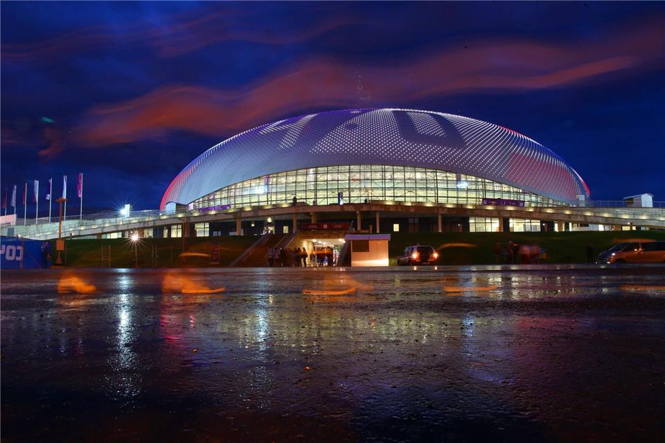 Ein Eishockey-Spiel zwischen Sotschi und ZSKA Moskau wurde wegen ukrainischer Drohnen gestoppt. (Archivbild) picture alliance / dpa