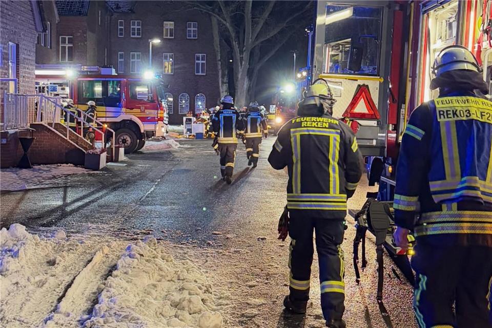 Ein Großaufgebot der Feuerwehr war in der Nacht zum 7. Januar im Haus Maria Veen im Einsatz.