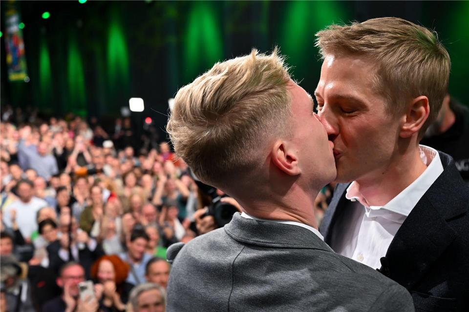 Ein Kuss für „die Liebe meines Lebens“. Sven Hoppe/dpa