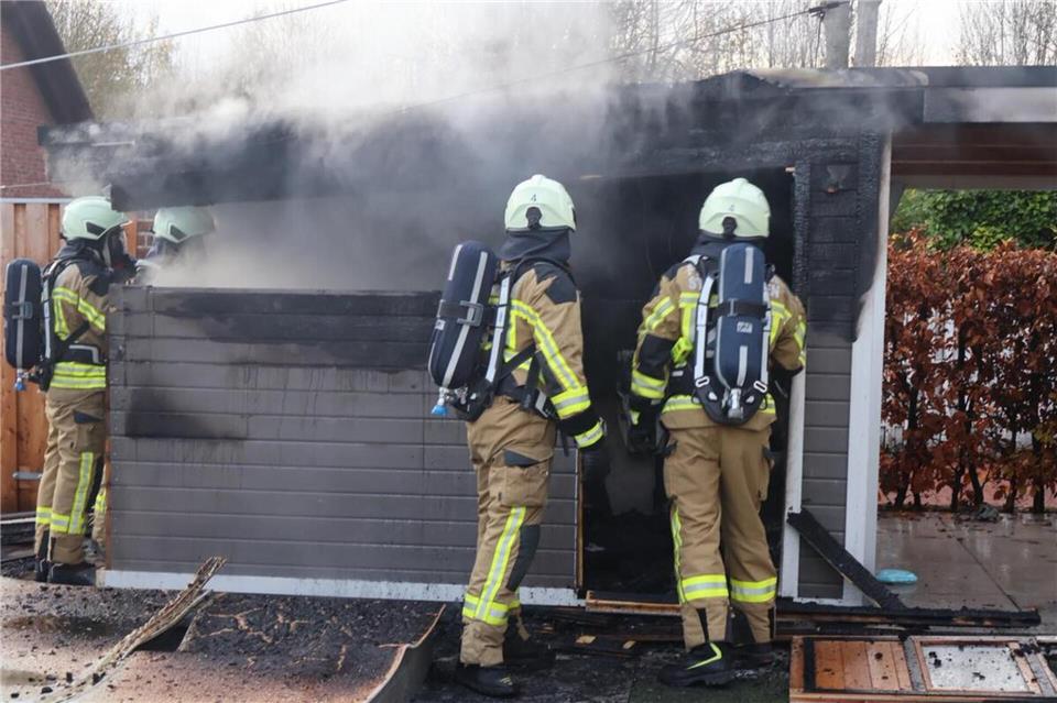 Ein Saunahaus brannte in Weseke.