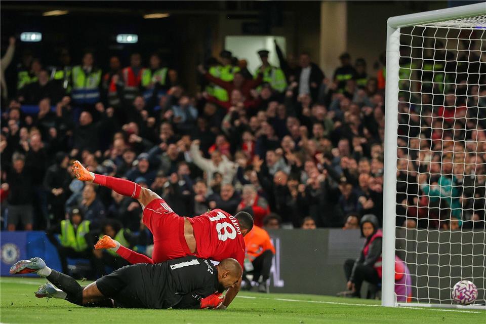 Ein Tor mit vollem Einsatz - aber zu wenig für den FC Liverpool.Ian Walton/AP/dpa