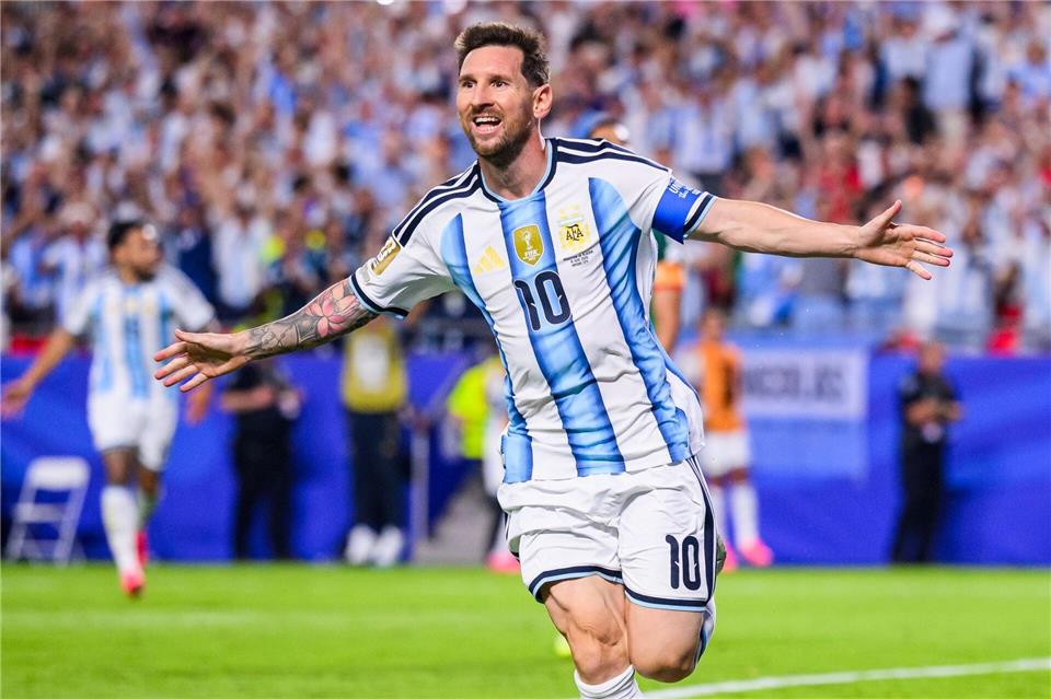 Ein Treffer noch, dann ist Lionel Messi WM-Rekordtorschütze. (Archivbild)Tom Weller/dpa