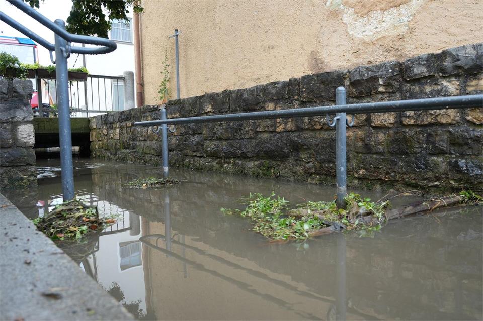 Ein Unwetter hat in Greding in Oberbayern zu Überflutungen geführt. (Handout) Felix Kirberg/dpa