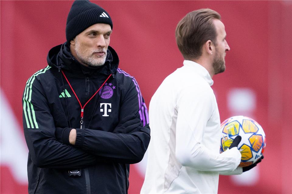 Tuchel will Fußball-England mit dem „zweiten Stern“ erlösen Ein Wiedersehen gibt es nun bei den Three Lions für Thomas Tuchel (l) mit Harry Kane.Sven Hoppe/dpa