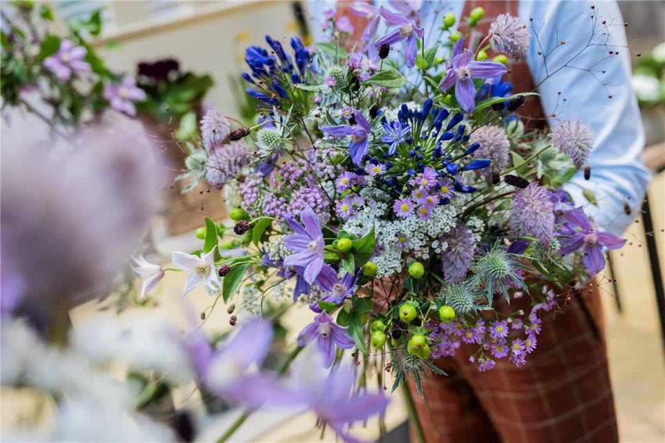 Ein schöner Blumenstrauß mitten im Winter – in Essen beginnt die IPM.Rolf Vennenbernd/dpa