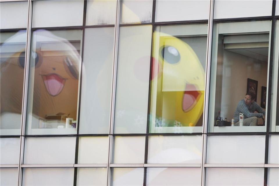 Ein seltener Anblick in den höheren Stockwerken der New Yorker Wolkenkratzer.Heather Khalifa/AP/dpa