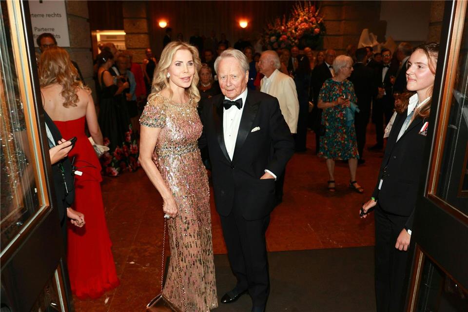 Ein seltener gemeinsamer Auftritt: Porsche und zu Leiningen bei einer Opern-Premiere im Sommer 2023.Franz Neumayr/APA/dpa