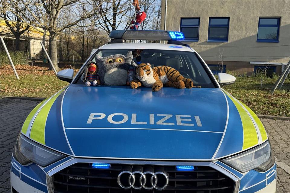 Ein vermeintlicher Tiger auf der Autobahn entpuppte sich als Stofftier. --/Polizeiautobahnstation Ruchheim/dpa