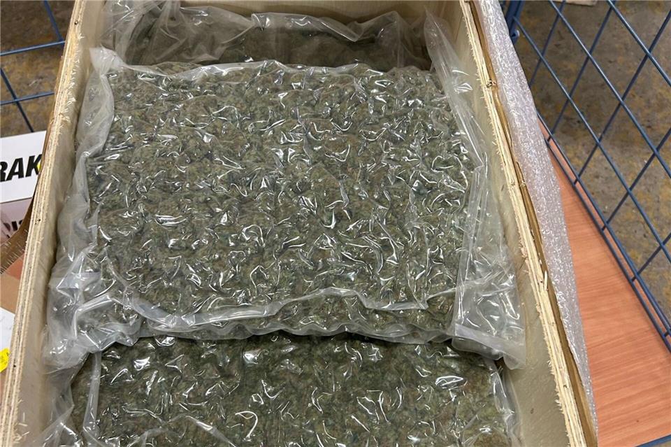 Eine Box mit Cannabis.-/Zoll Duisburg/dpa