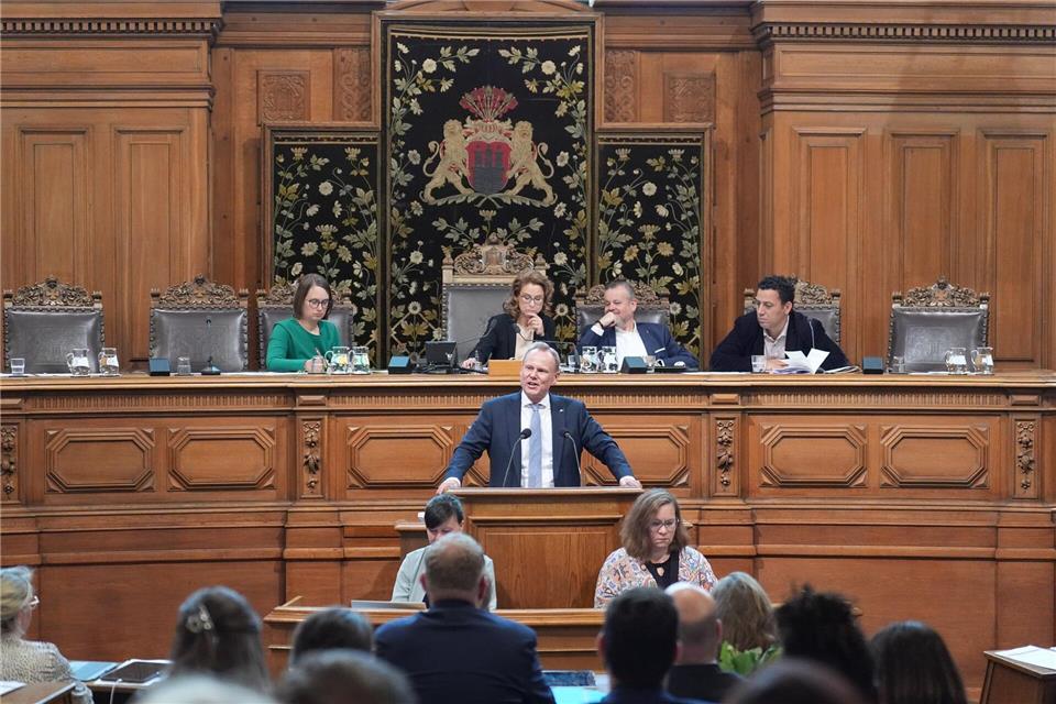 Eine Mehrheit der Bürgerschaft unterstützt die Pläne des Hamburger Senats, sich erneut als Olympia-Austragungsort zu bewerben.Marcus Brandt/dpa