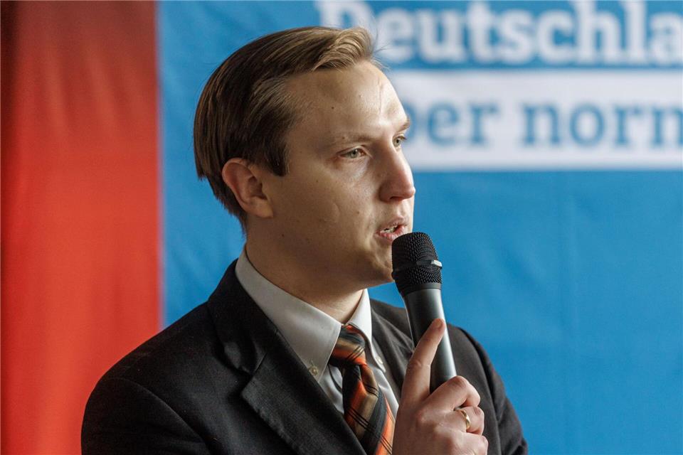 Eine Rede des AfD-Nachwuchspolitikers Kevin Dorow bei der Gründungsveranstaltung der Generation Deutschland hatte die Staatsanwaltschaft auf den Plan gerufen. (Archivbild)Markus Scholz/dpa