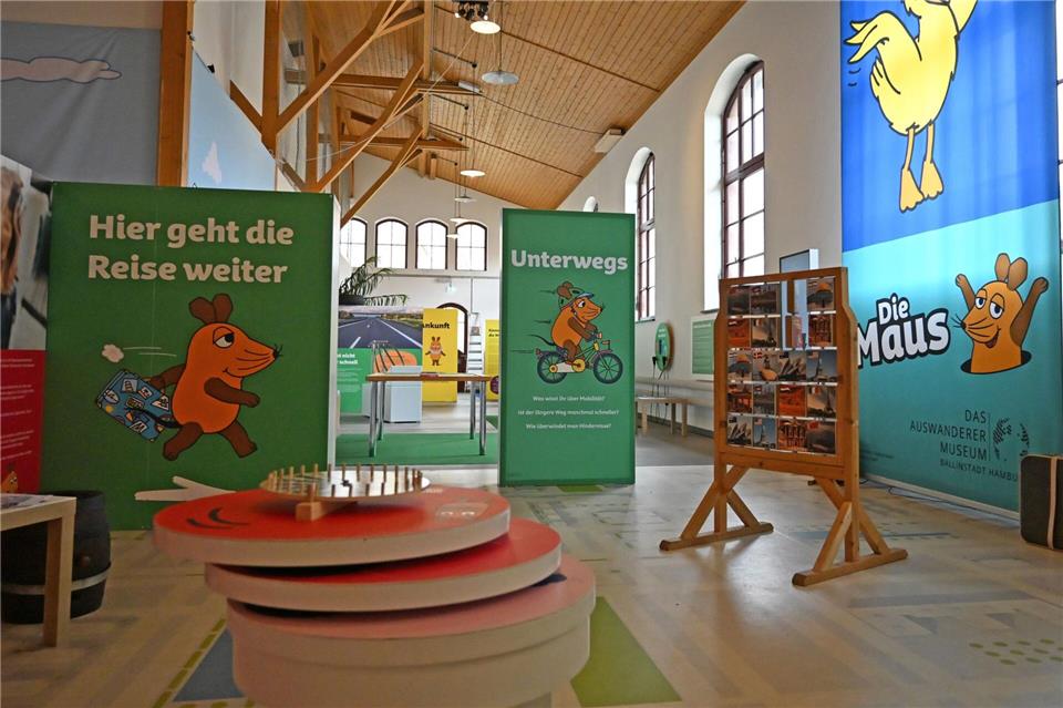 Eine Reise mit der Maus, dem Elefanten und der Ente: Im Auswanderermuseum Ballinstadt eröffnet eine neue Sonderausstellung.Leonie Asendorpf/dpa