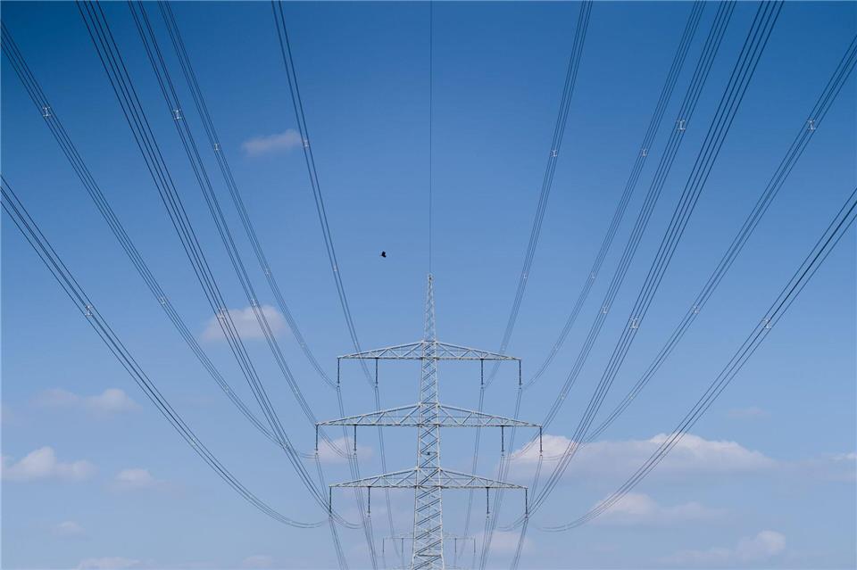 Eine Stromtrasse bei Lichtenfels im Jahr 2020. Der nunmehr offiziell in Betrieb genommene neue „Ostbayernring“ soll das Stromnetz entlasten und bei der Aufnahme der gestiegenen Ökostromproduktion helfen. (Symbolbild)Nicolas Armer/dpa
