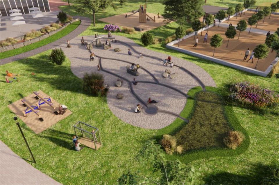 Eine Visualisierung der Planungen für den Bürgerpark.