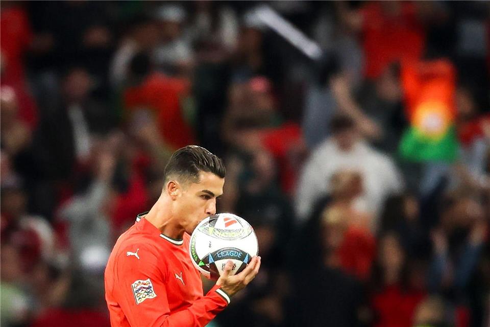 Eine WM will Cristiano Ronaldo noch spielen.Christian Charisius/dpa