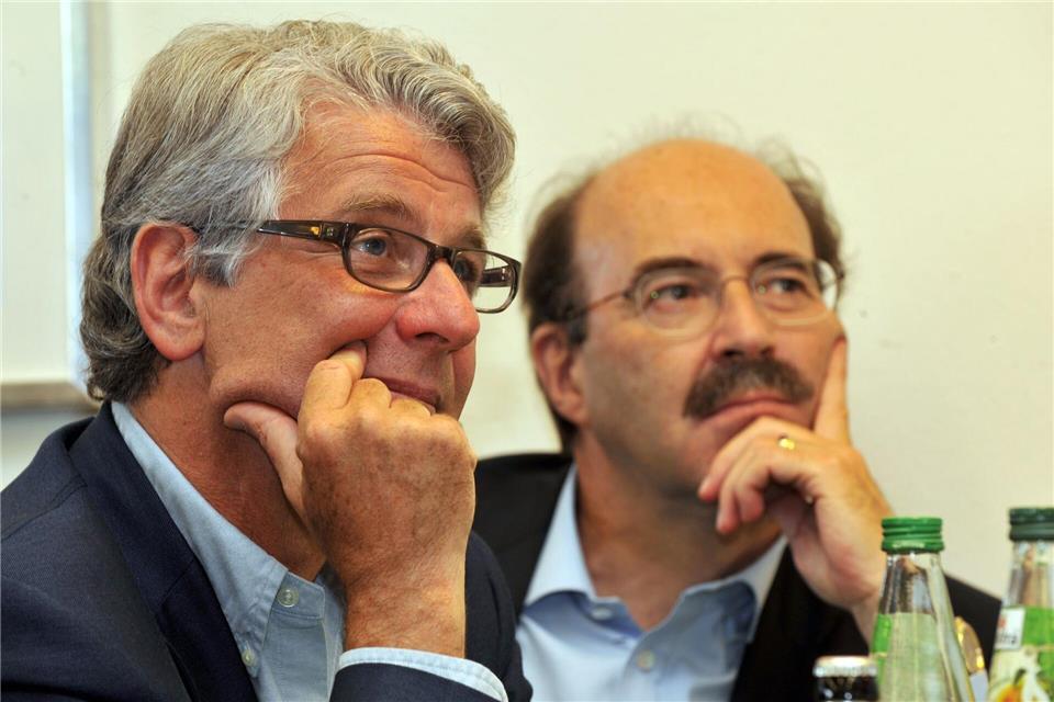 Eine eigene Kommentatorenliga: Fritz von Thurn und Taxis (r) und Marcel Reif.picture alliance / Peter Kneffel/dpa