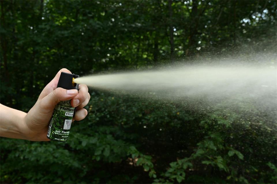 Eine junge Frau versprühte Pfefferspray - zehn Menschen sind leicht verletzt worden. (Symbolbild)Bernd Weißbrod/dpa