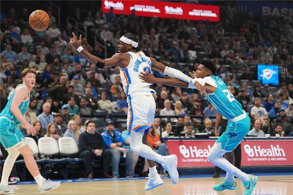 Eine so deutliche Niederlage haben die Oklahoma City Thunder die ganze Saison nocht nicht kassiert. Kyle Phillips/AP/dpa